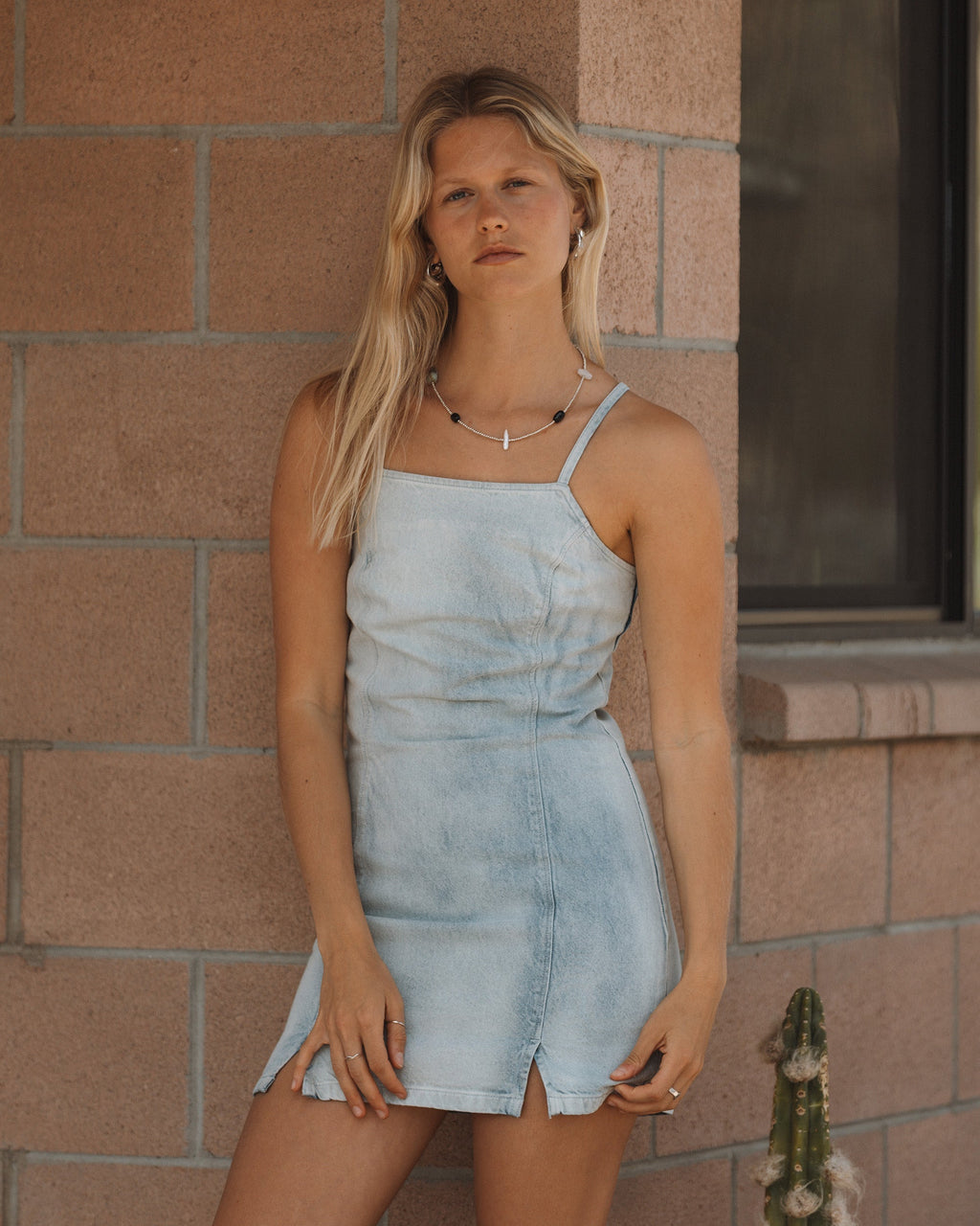 Jade Saltwashed Denim Dress - Blue Mist