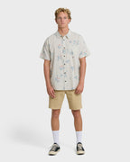 Sundays Mini Short Sleeve Woven Shirt - Stone