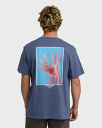 Flower Premium Short Sleeve T-Shirt - Vintage Indigo