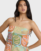 Summer Glow Mini Dress - Orange Multi