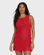 Rising Tides Cover-Up Dress - Fiesta Red