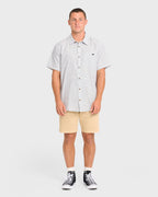 All Day Stripe Short Sleeve Woven Shirt - Off White