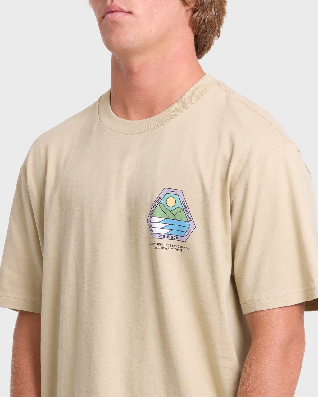 A/Div Rockies Premium Short Sleeve Knit T-Shirt - Sand Khaki