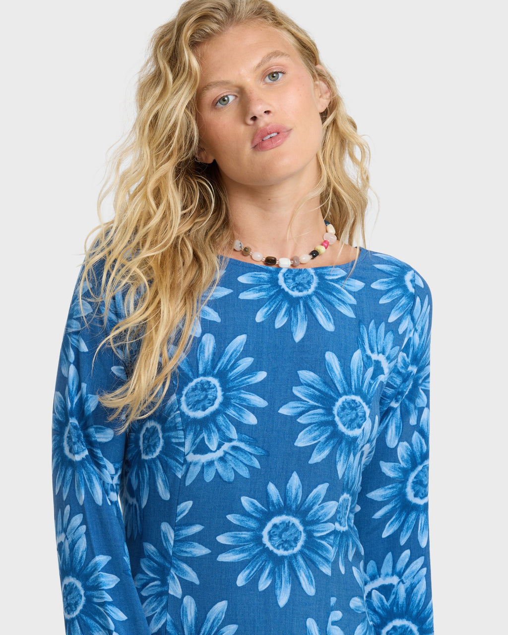 Way Out West Long Sleeve Mini Dress - True Navy
