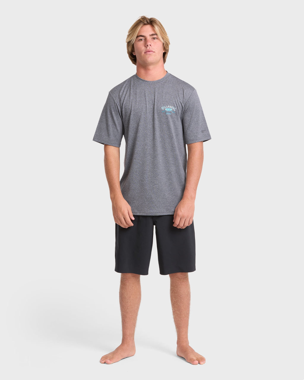 Crossboards Short Sleeve Surf Tee - Light Gray Heather