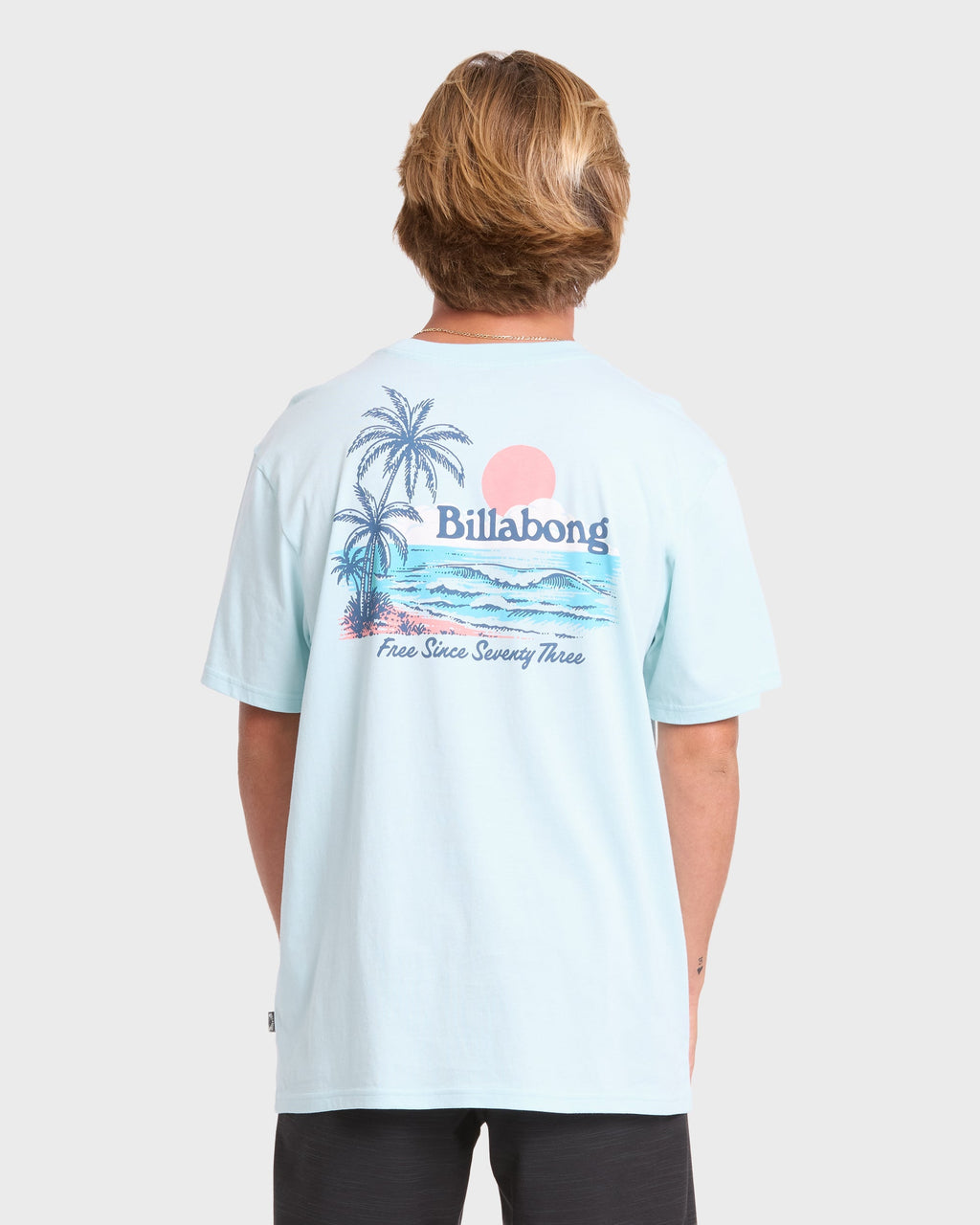 Lounge Premium Short Sleeve Knit Graphic T-Shirt - Coastal Blue